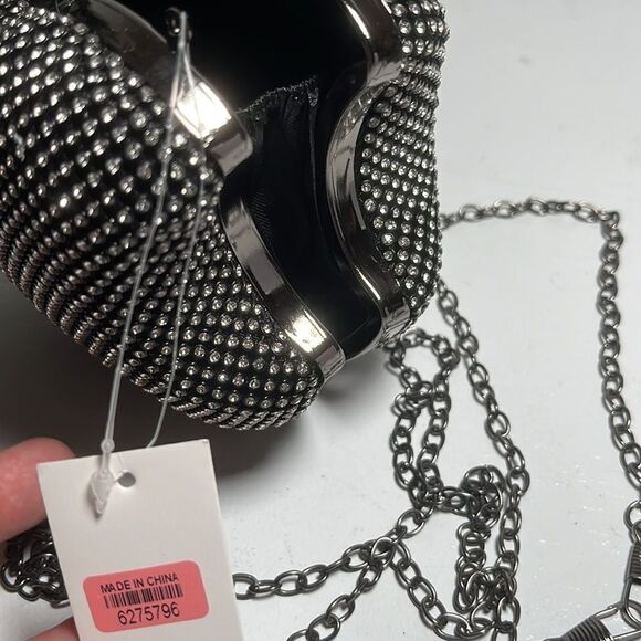 NWT Beautiful Apple Shaped Rhinestone Clutch Bag Crystals Mini crystal purse - Picture 10 of 11